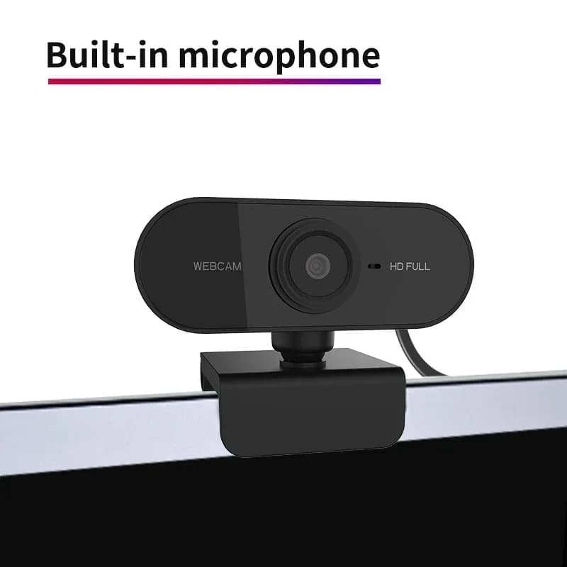 HD Webcam with Microphone USB Computer Camera for PC Video Calls Zoom Streaming — image 3