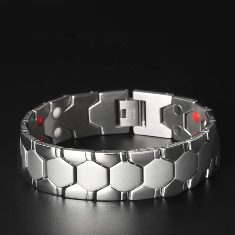 Men's Magnetic Hematite Beads Stretch Bracelet Jewellery — image 2