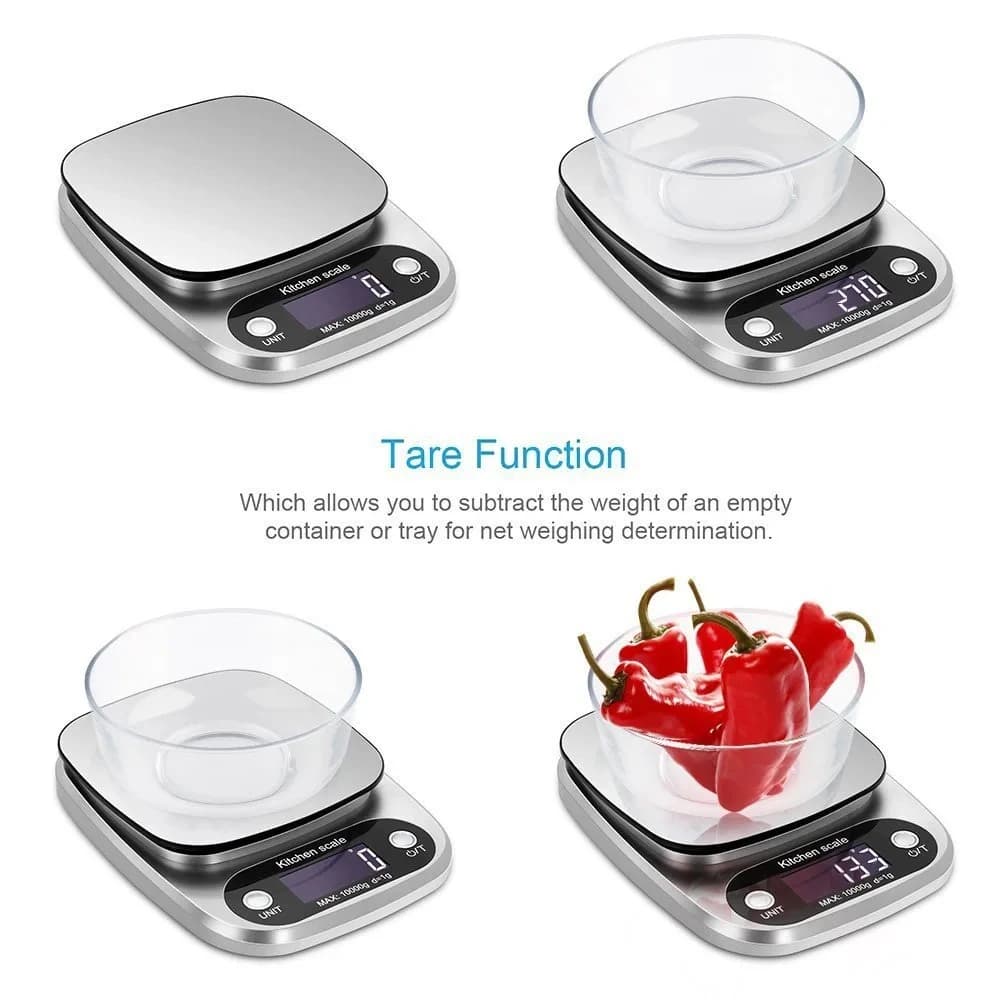 Digital Kitchen Scale 10kg Stainless Steel LCD Electronic Food Scale New Jewelry — image 5