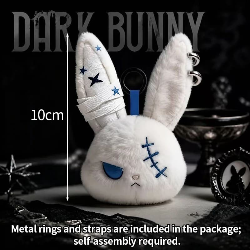 Gothic Bunny Plush Keychain Rabbit Bag Charm Horror Pendant Bandage Dark — image 16
