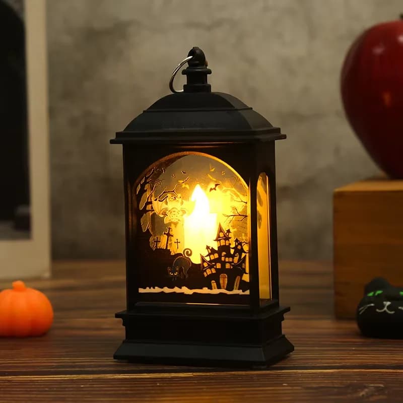Halloween Pumpkin Ghost Castle Lantern LED Jack-O-Lantern Decoration Lamp UK — image 8