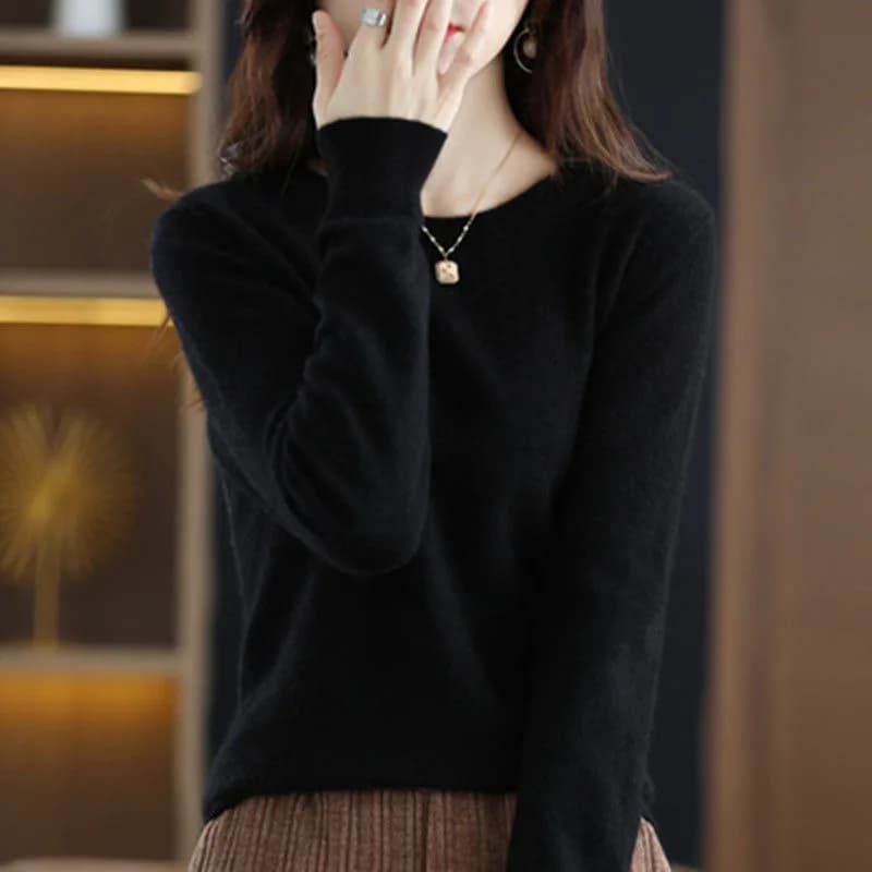 Women's Sweater O-Neck Pullover Warm Casual Knitwear Korean Fashion New Autumn U — image 11