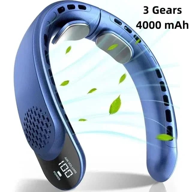 Portable Neck Fan USB Rechargeable 4000mAh 3 Speed Bladeless Outdoor 360° — image 8