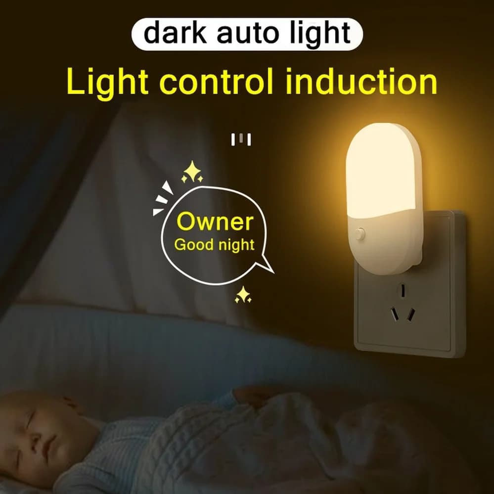 LED Bedside Night Light Lamp for Children's Bedroom | 85-265V EU US Plug Gift — image 3