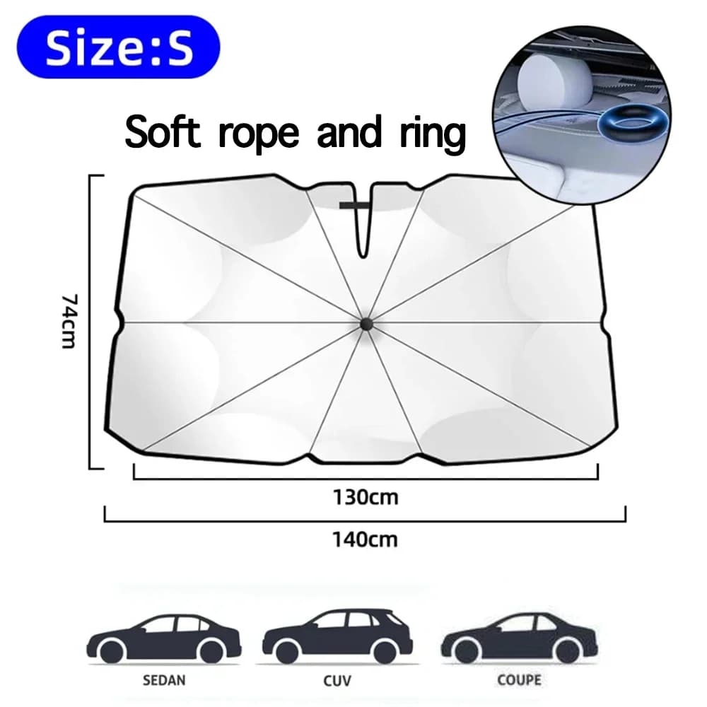 Car Umbrella Windshield Sunshade Foldable Sun Shade UV Block Heat New 2026 Front — image 7