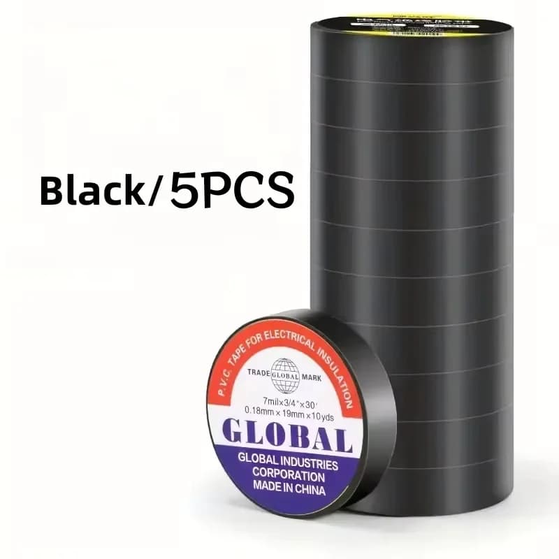 Black Electrical Tape 50m High Temperature Resistant Rubber Durable Soft — image 7