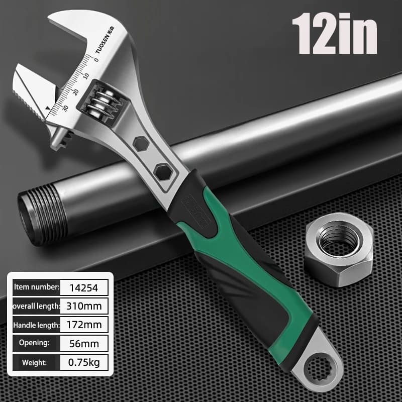 Adjustable Wrench Set 8 10 12 Inch Universal Spanner Multi-Function Tool — image 9