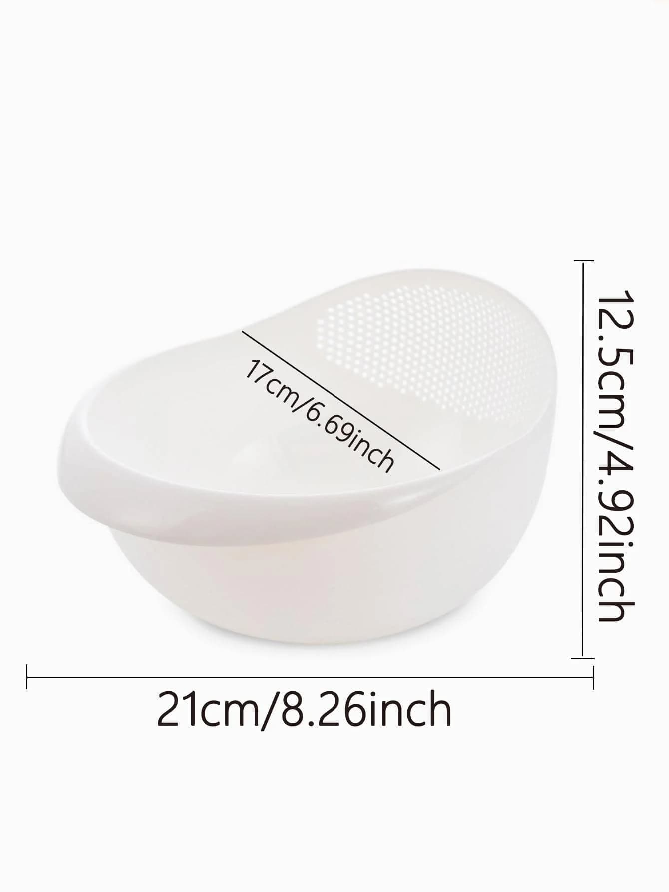 3 Pcs Colander Rice Bowl Drain Basket Fruit Washing Kitchen Organiser — image 2