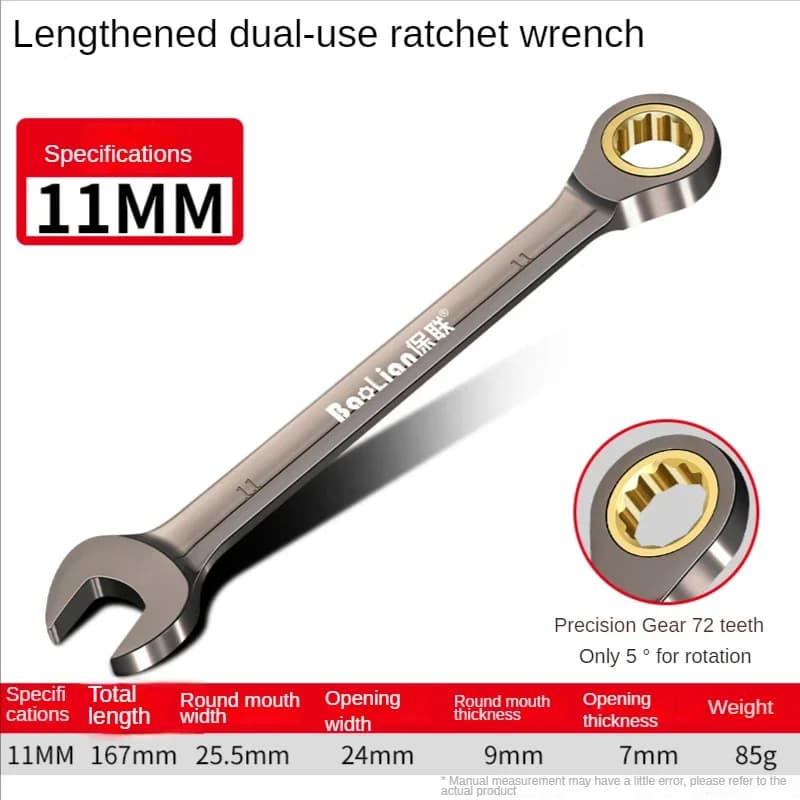Adjustable Torx Wrench 8-22mm Ratchet Spanner for Bicycle Motorcycle Car — image 12