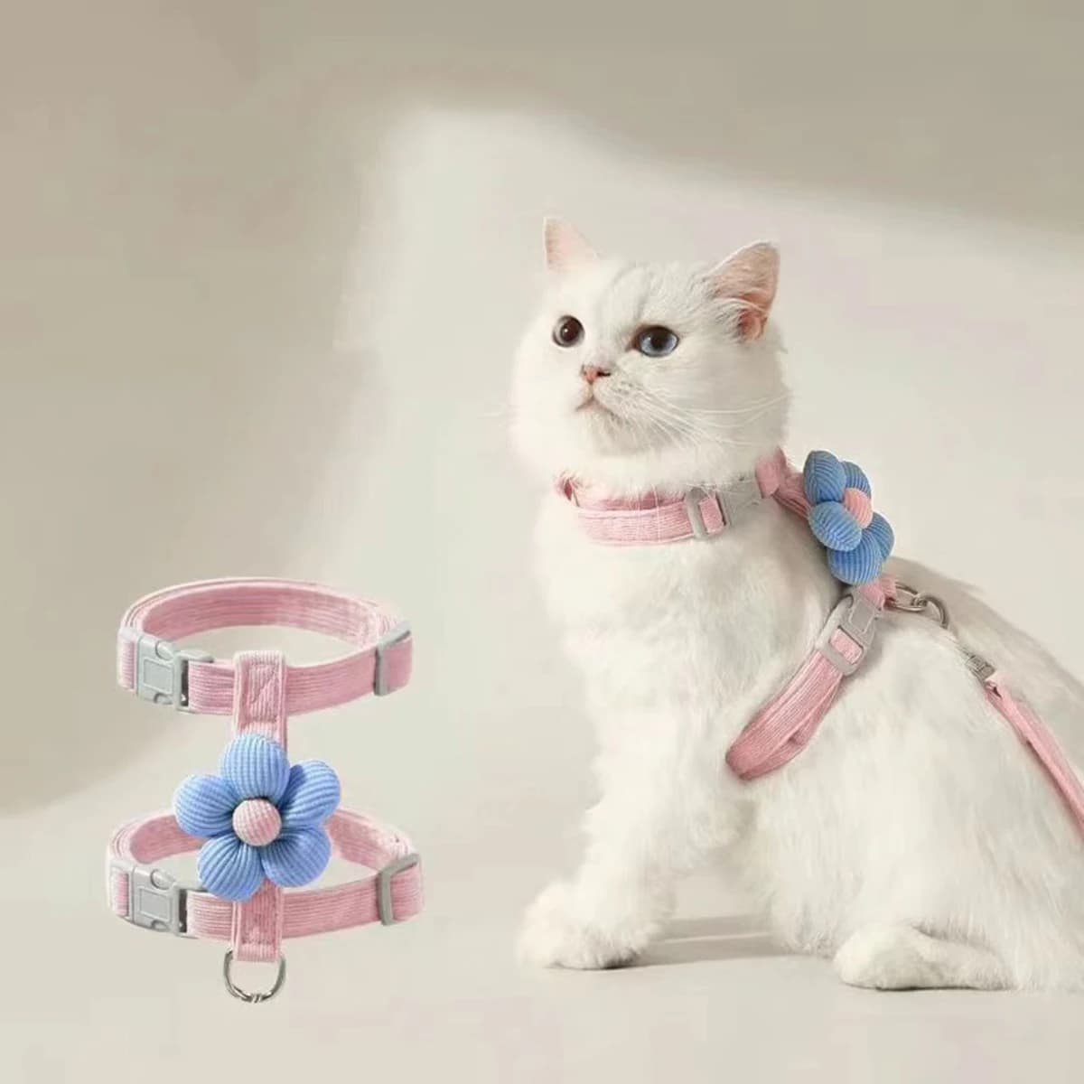 Cat Harness and Leash Set Adjustable Small Dog Pet Walking Strap New Sets for UK — image 8