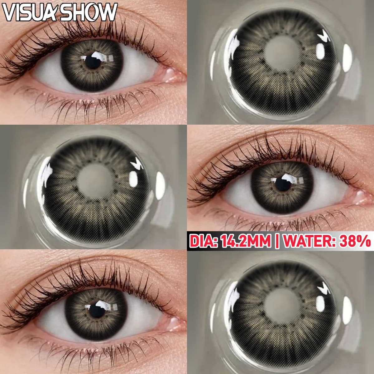 Black Contact Lenses Cosmetic Colour Contacts 2 Pcs Yearly Use — image 10