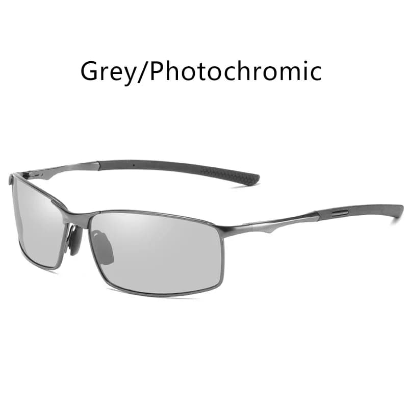 Photochromic Polarized Men Sunglasses Metal Square Driving UV400 New Male Sports — image 7