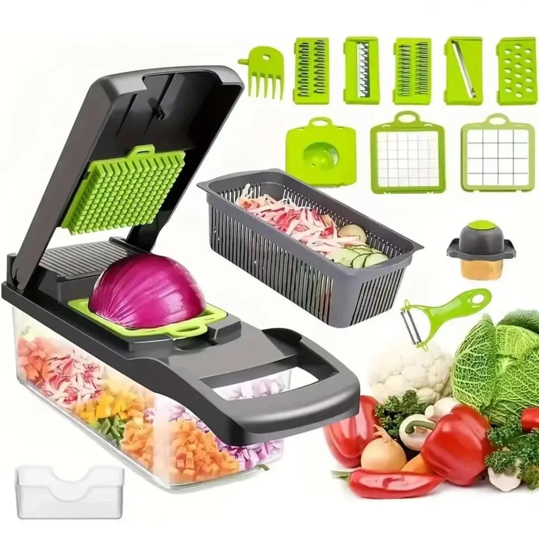 16 Pcs Vegetable Chopper Slicer Dicer Grater Peeler Kitchen Tool Set — image 7