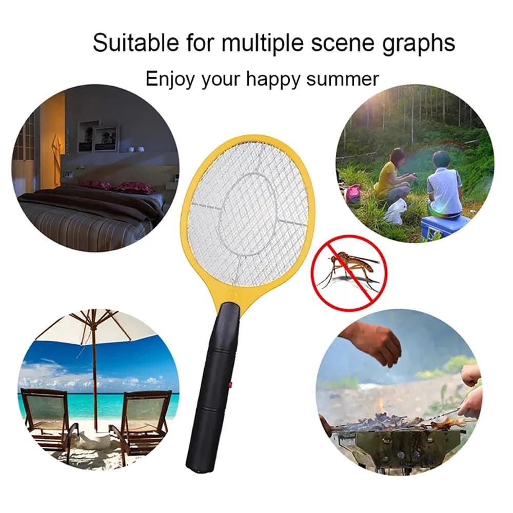 Electric Fly Insect Bug Zapper Handheld Racket Mosquito Killer Bat Swatter — image 3