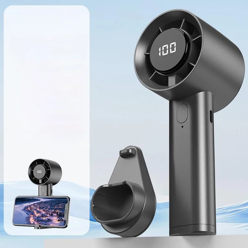 Portable Mini Handheld Fan USB Rechargeable LED Desktop Fan 100 Speeds — image 7