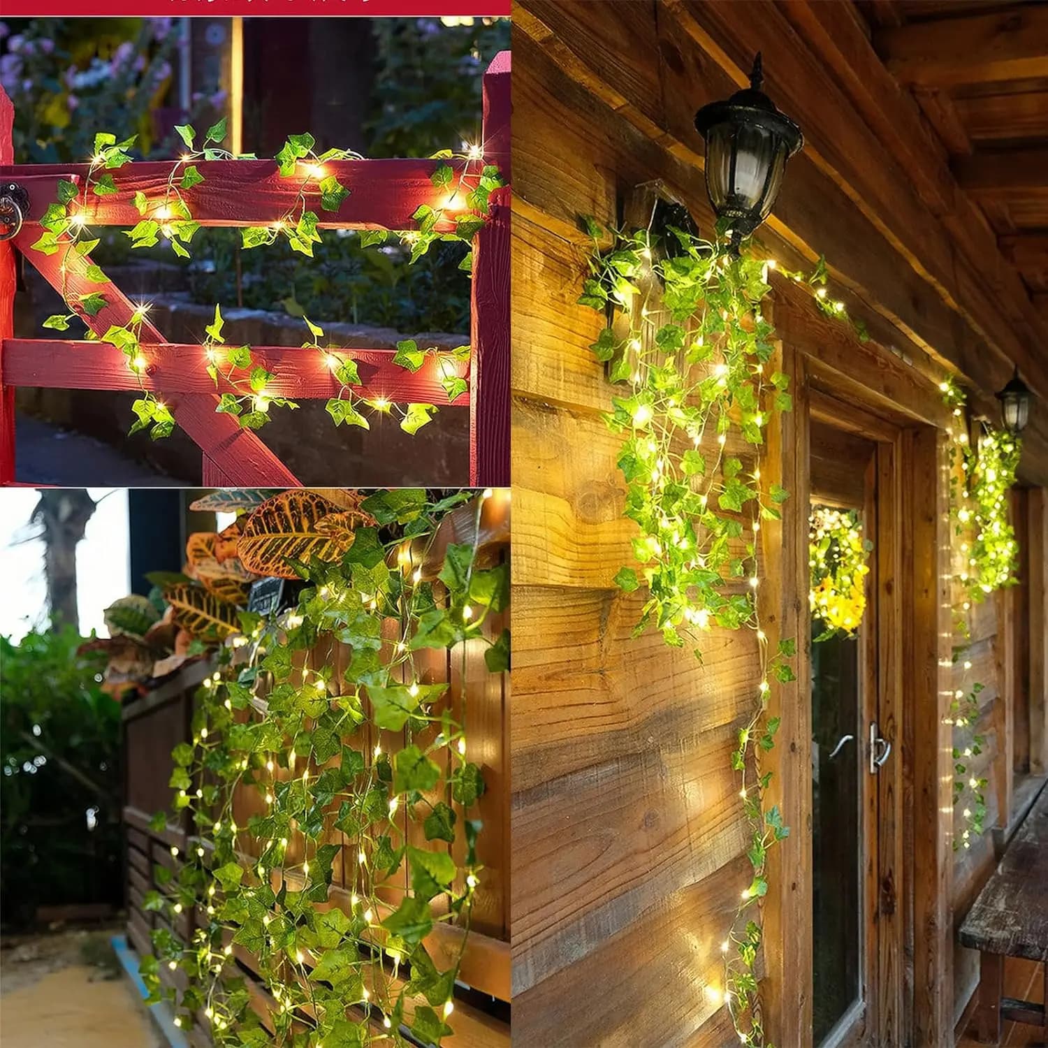 2M Green Leaf String Lights Artificial Ivy Vine Fairy Lights Wedding Party UK — image 3