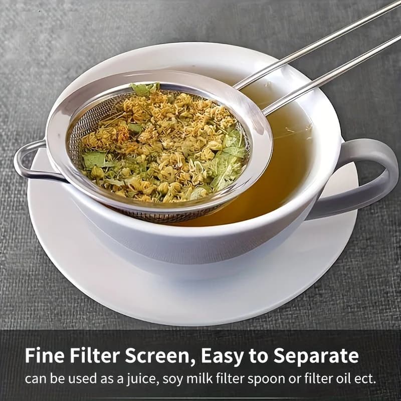 3 Pcs Fine Mesh Strainer Set Stainless Steel Flour Sieve Sifter for Kitchen — image 6
