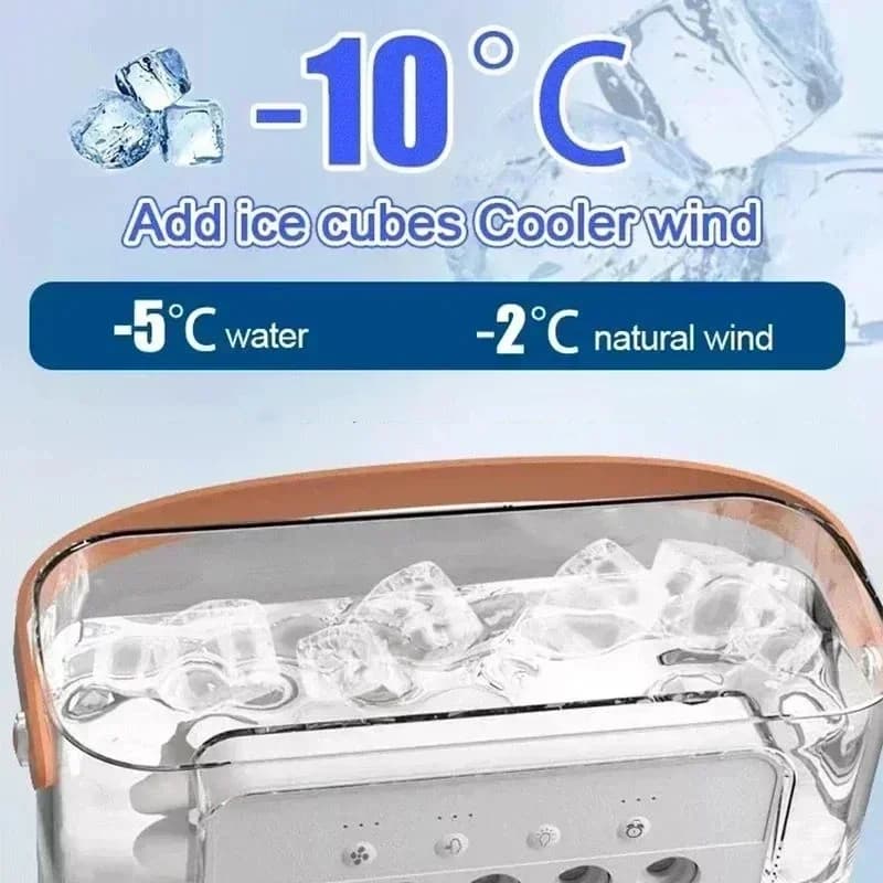 3-in-1 Air Cooler Fan Humidifier with LED Night Light Portable Small Conditioner — image 2
