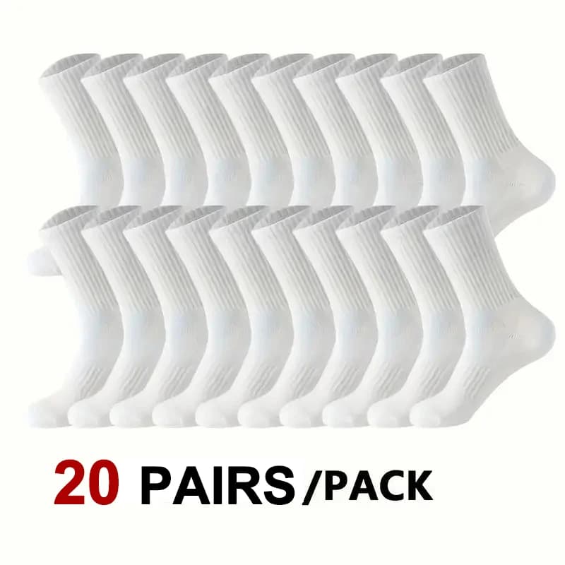 Sports Socks 5 10 20 Pairs Breathable Sweat Absorbing Round Neck New Neutral All — image 13