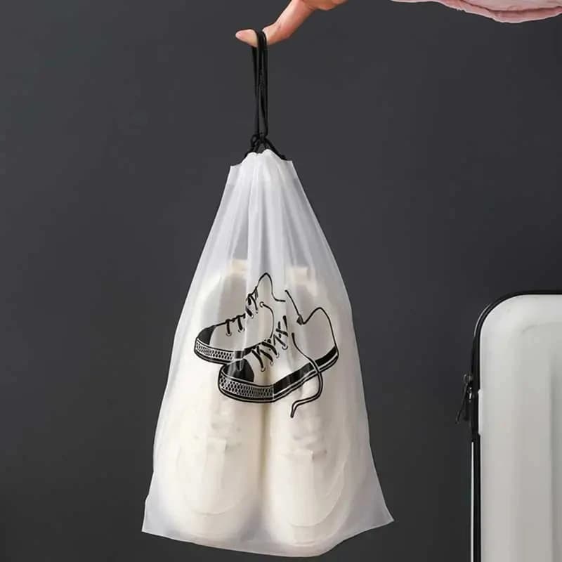 5 Pcs Shoes Storage Bags Closet Organiser Non-Woven Waterproof Hanging Bag Travel — image 5