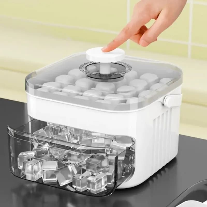 50 Grid Double Layer Ice Cube Tray Reusable Food Grade Ice Mould Maker — image 4