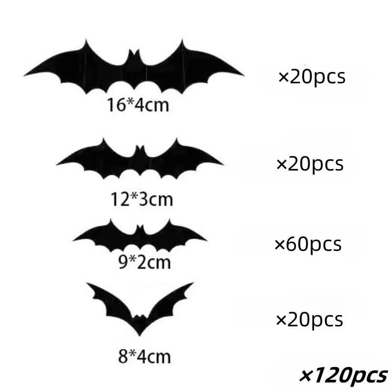 12 Pcs Halloween 3D Bat Wall Stickers Decoration Party Decor Furniture Yard — image 8