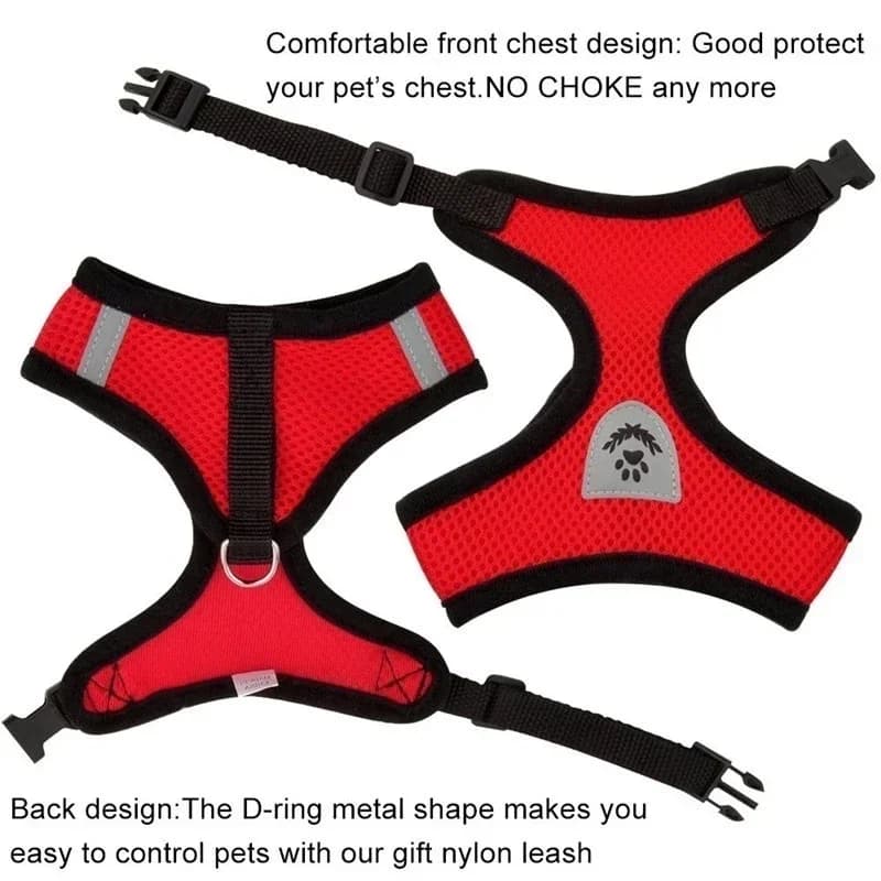 Adjustable Cat Harness and Lead Set Soft Vest No-Pull Pet Walking Training — image 5
