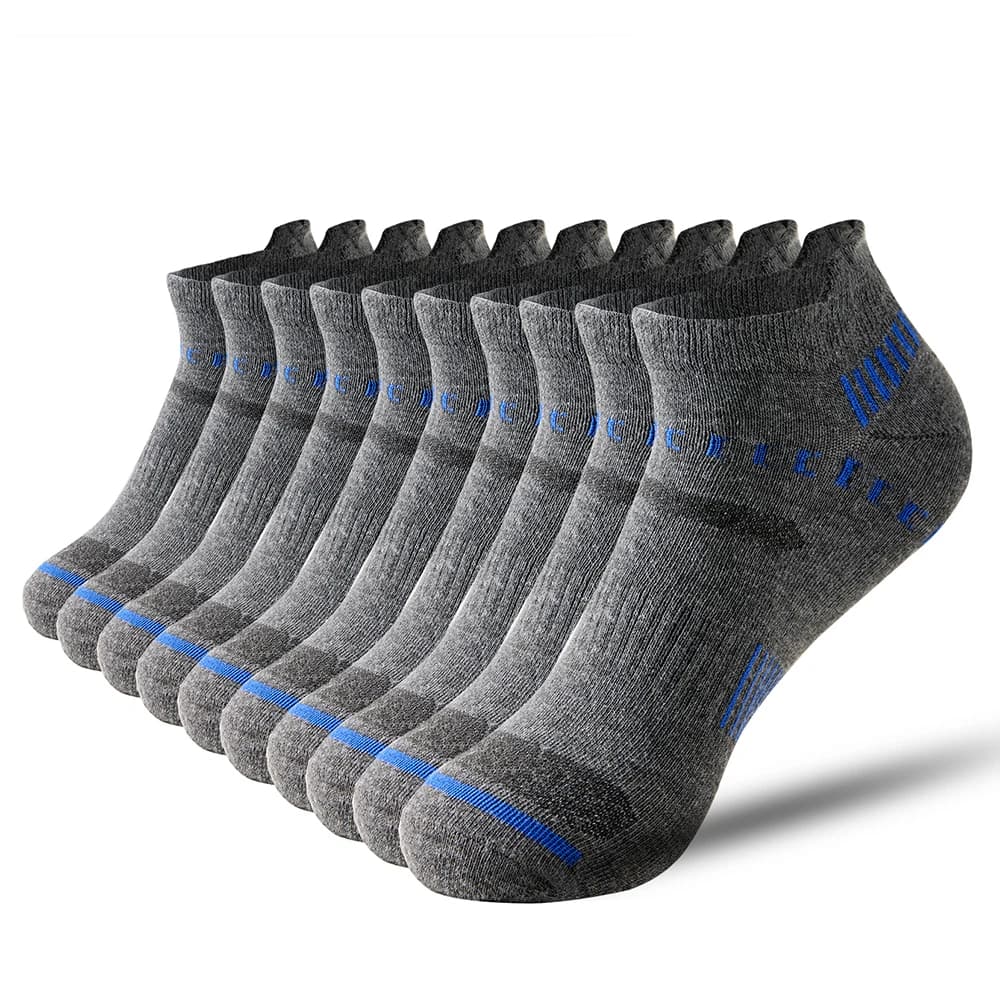 Men Ankle Socks 5 Pairs Breathable Sports Casual Athletic Mesh Short High For UK — image 2
