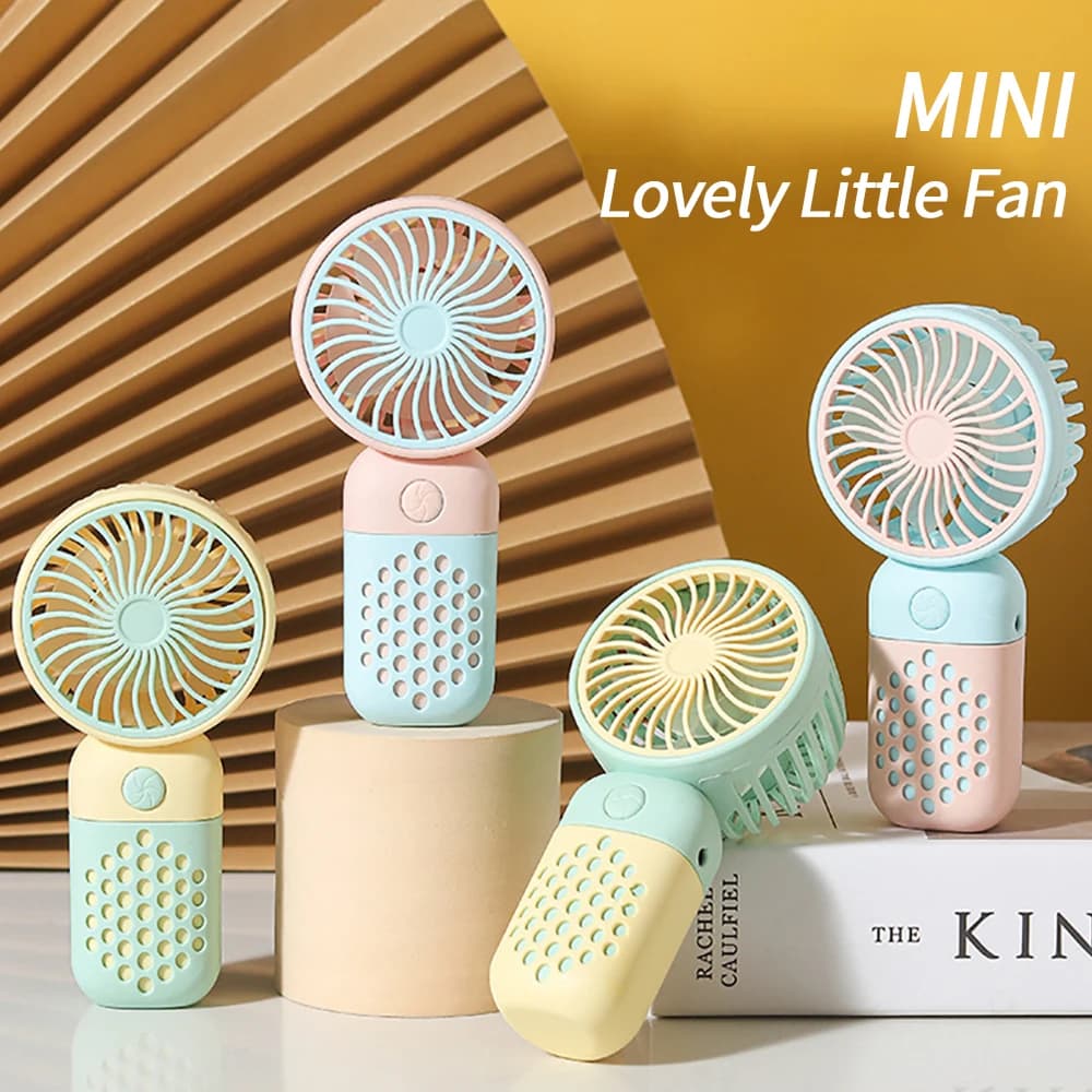 Portable Mini Handheld Fan USB Rechargeable Pocket Size Cooling Fan — image 3