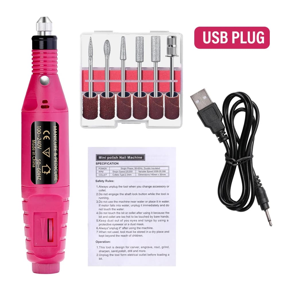 Electric Nail Sander Drill Machine Grinding Equipment Milling Cutter New Set For — image 9