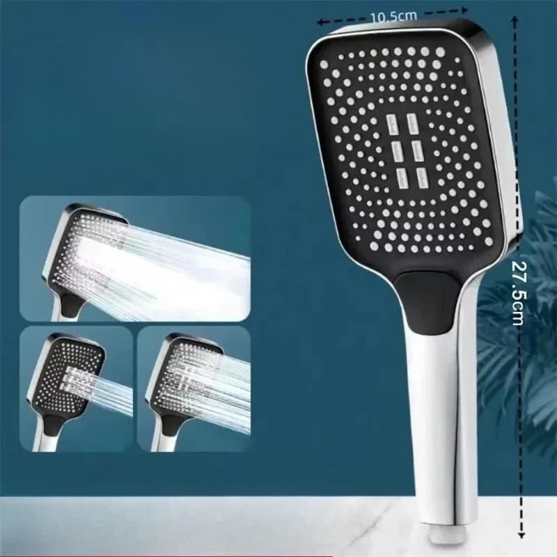 Adjustable 3-Mode High Pressure Shower Head Large Flow Water Saving Rainfall New — image 4