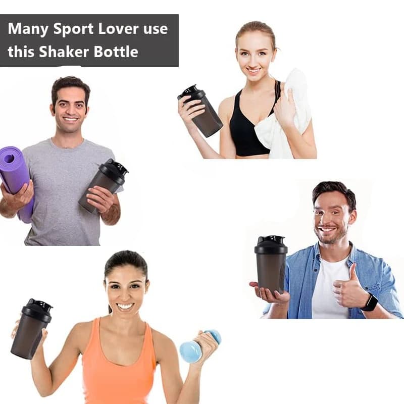 400ml Protein Shaker Bottle with Stainless Ball BPA Free Leakproof Plastic — image 2