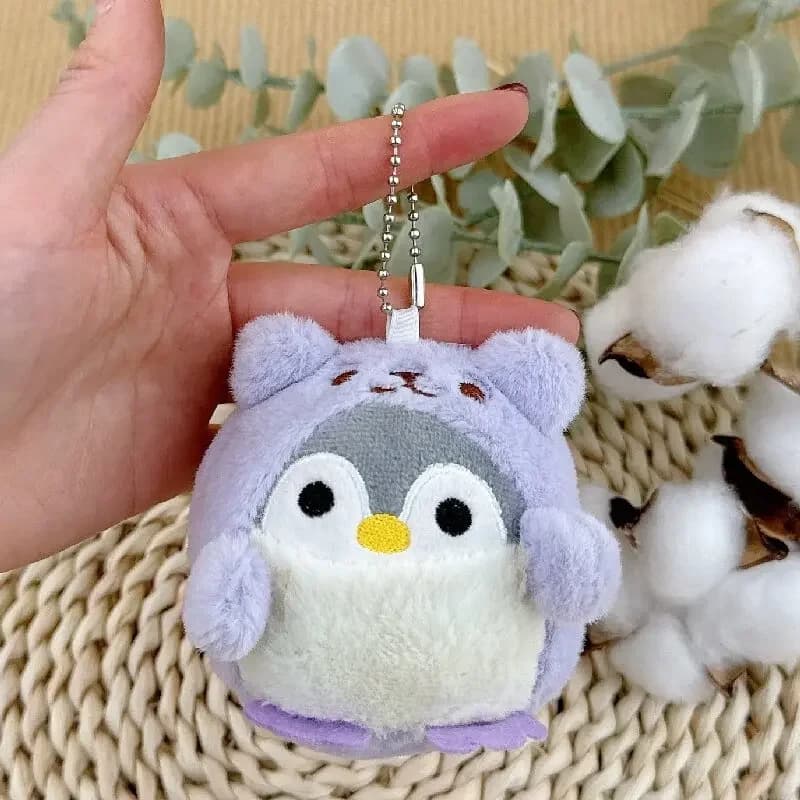 Cute Plush Penguin Keychain 8cm Stuffed Toy Key Ring Bag Charm Pendant 4 Colours — image 11