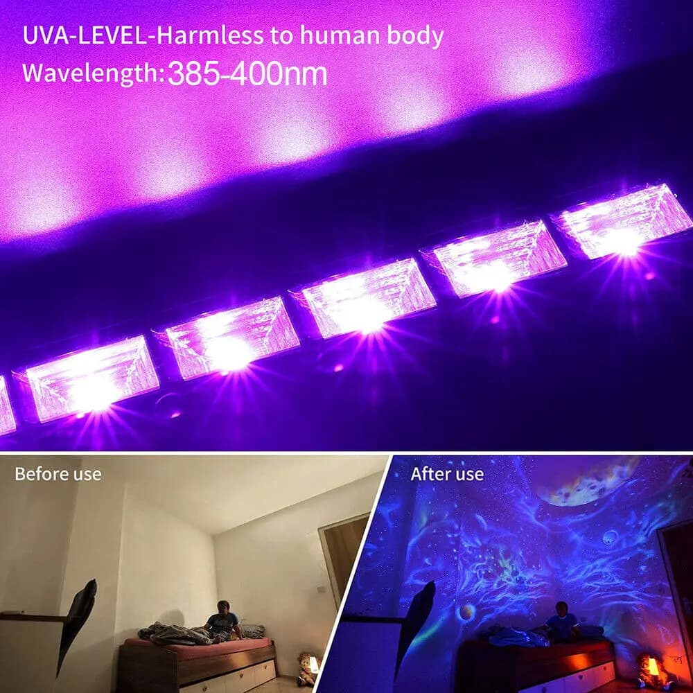 36W UV LED Blacklight Strip UK 3 Pin Plug Glow Party Decor New with Play Bar for — image 3