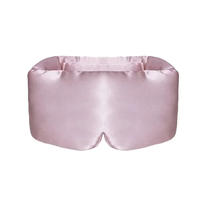 Silk Sleep Mask Soft Pressureless Sleeping Eye Mask Adjustable Velcro Wide Ear U — image 5