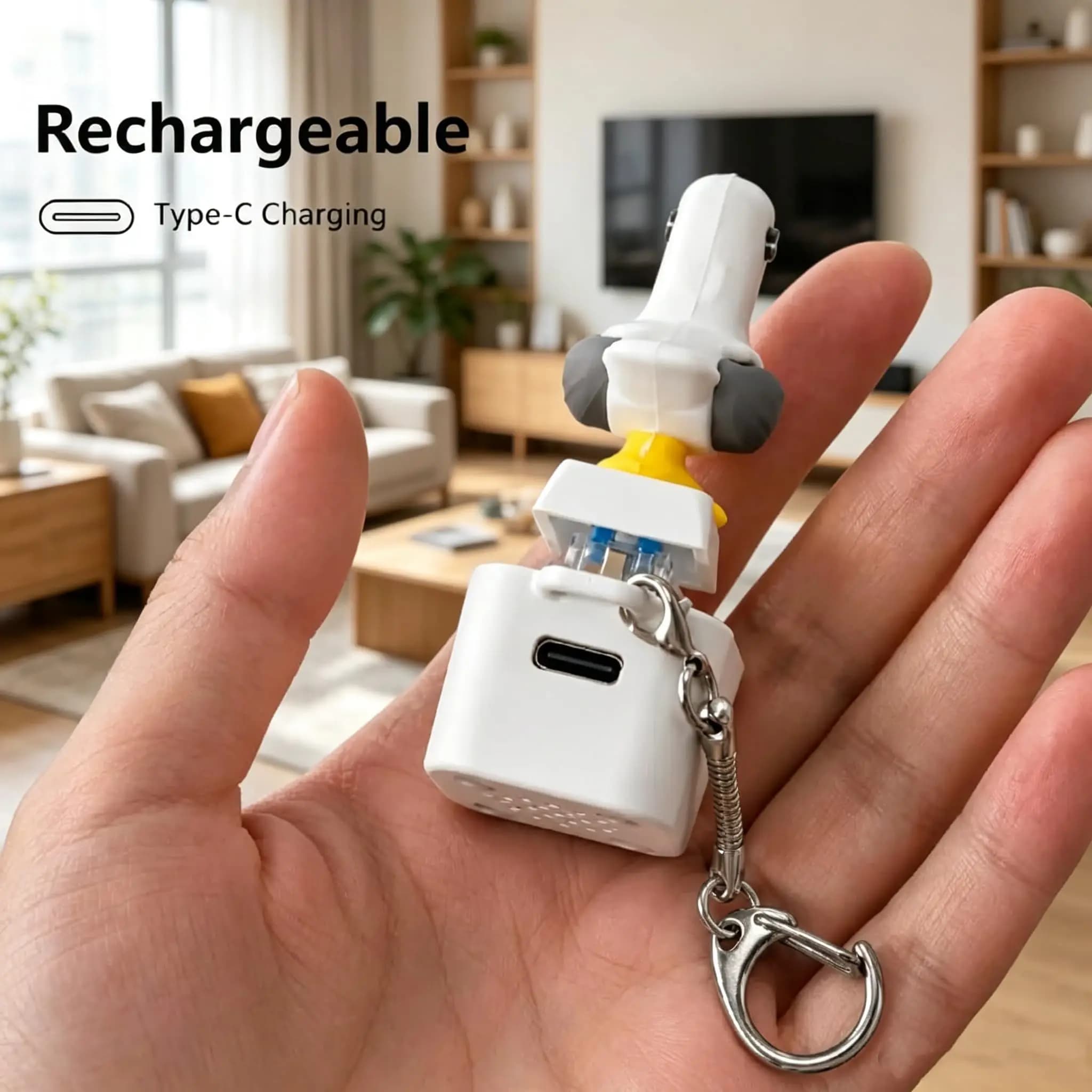 Rechargeable Seagull Keychain Portable Quacking Sound Button Novelty Gift — image 5