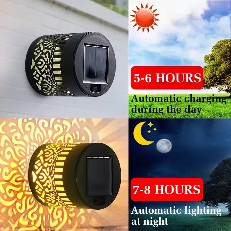 Solar Mandala Wall Lamp Outdoor LED Waterproof Fence Garden Decoration for Lawn — image 5