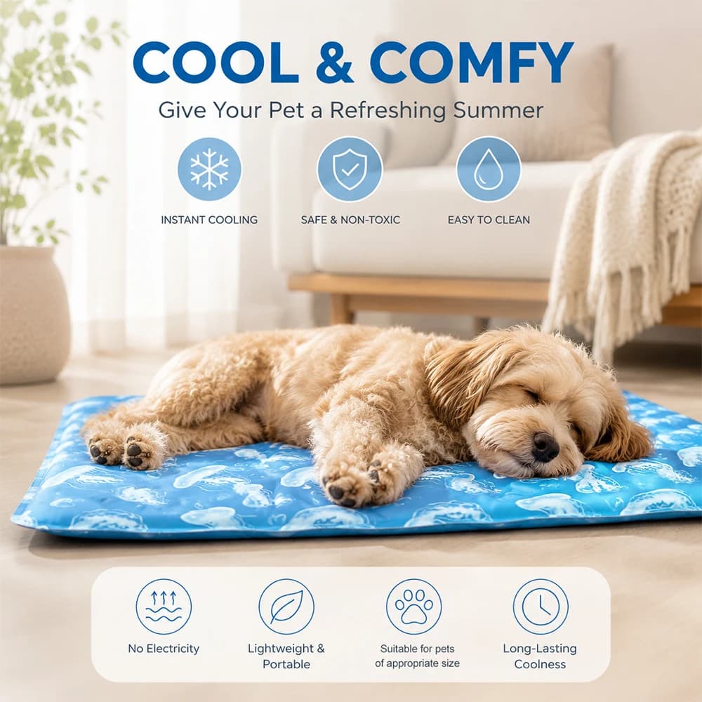 Pet Cooling Mat for Dogs Cats Multiple Sizes Waterproof Bite Resistant — image 3