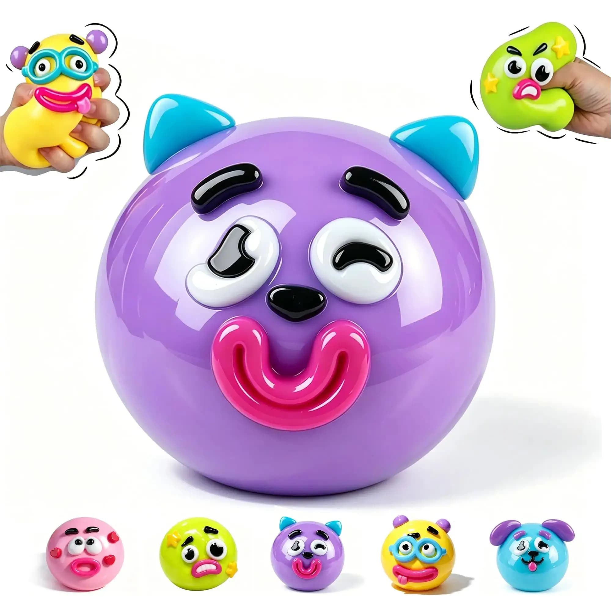 Funny Dog Face Squishy Squeeze Toy Slow Rising Stress Relief Fidget Toy — image 12