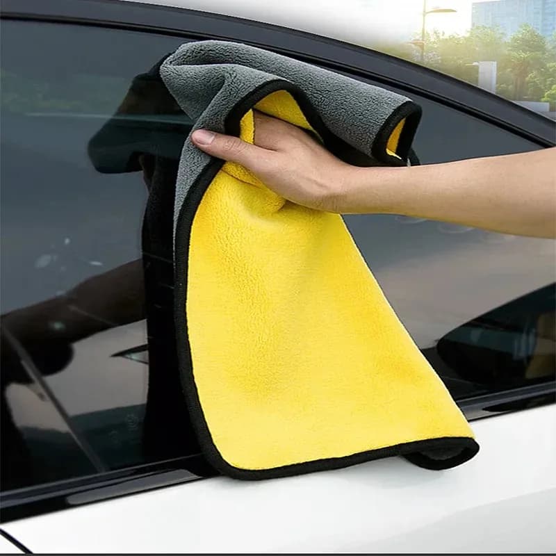 5 Pcs Microfibre Car Wash Towels Ultra Absorbent Coral Fleece Cleaning Cloths — image 6