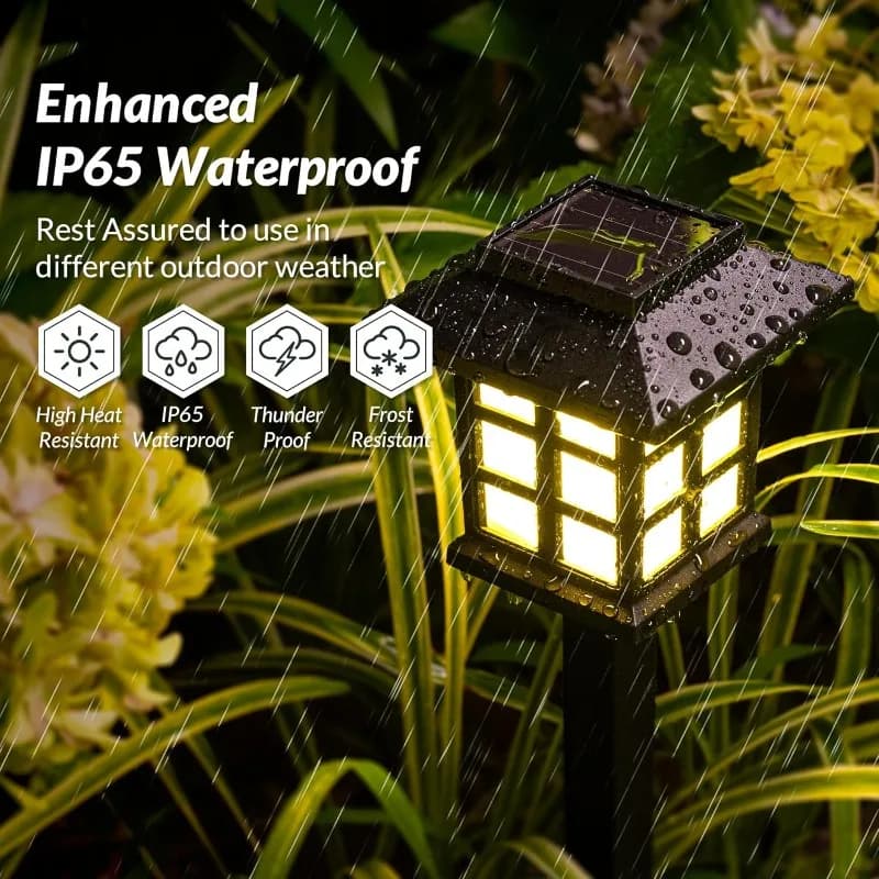 Solar Pathway Lights 2 Pack Outdoor Waterproof Garden Landscape Lamp — image 2