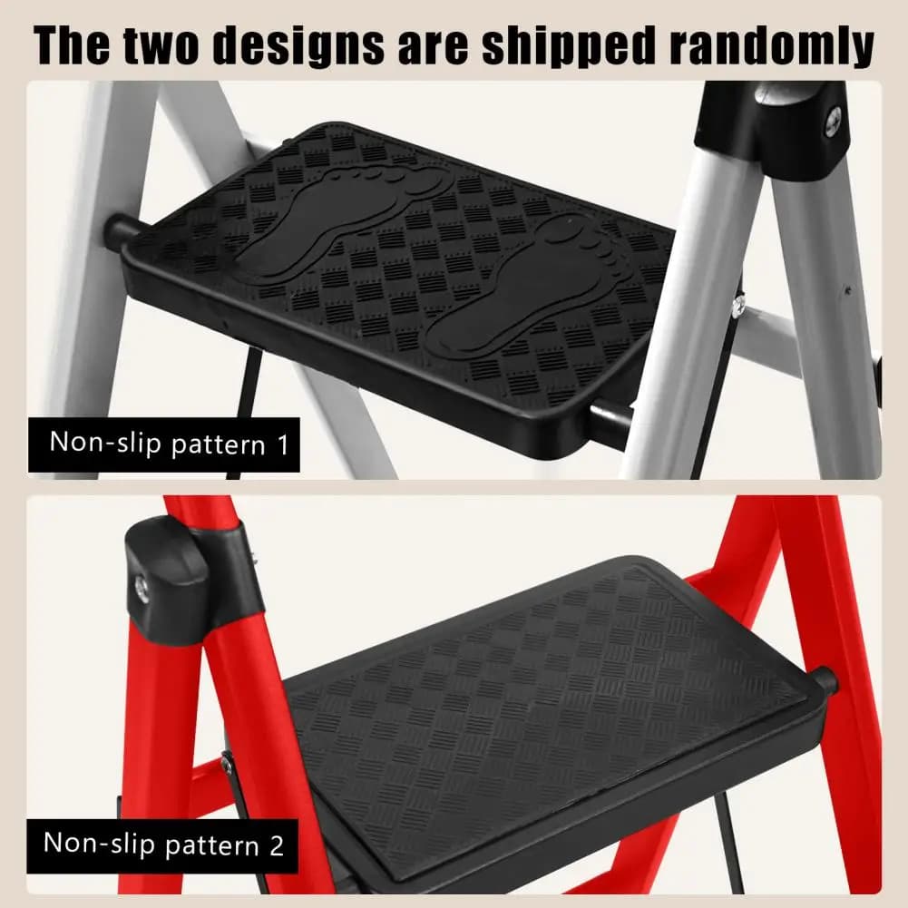3 Step Ladder Folding Stool 330lbs Load Capacity Home RV Work New Multi Purpose — image 5