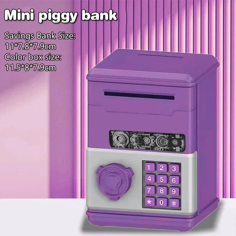 Children's Mini Piggy Bank Password Lock Creative Savings Box New accessible for — image 4