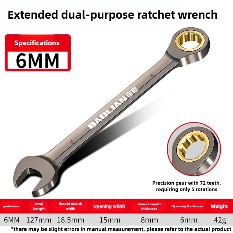 Adjustable Torx Wrench 8-22mm Ratchet Spanner for Bicycle Motorcycle Car — image 7