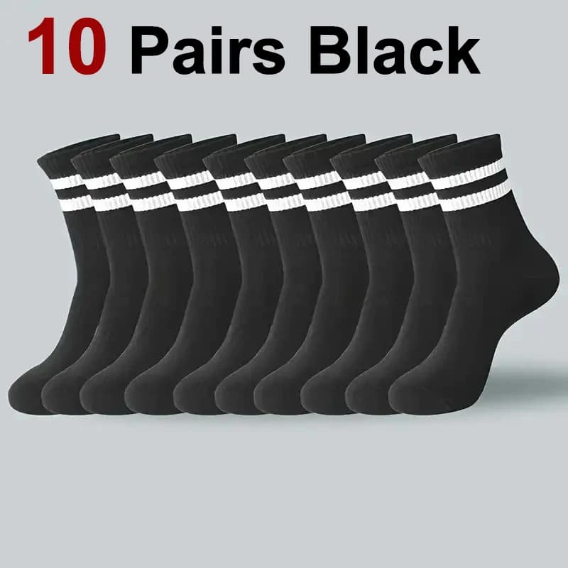 Sports Socks 5 10 20 Pairs Breathable Sweat Absorbing Round Neck New Neutral All — image 16