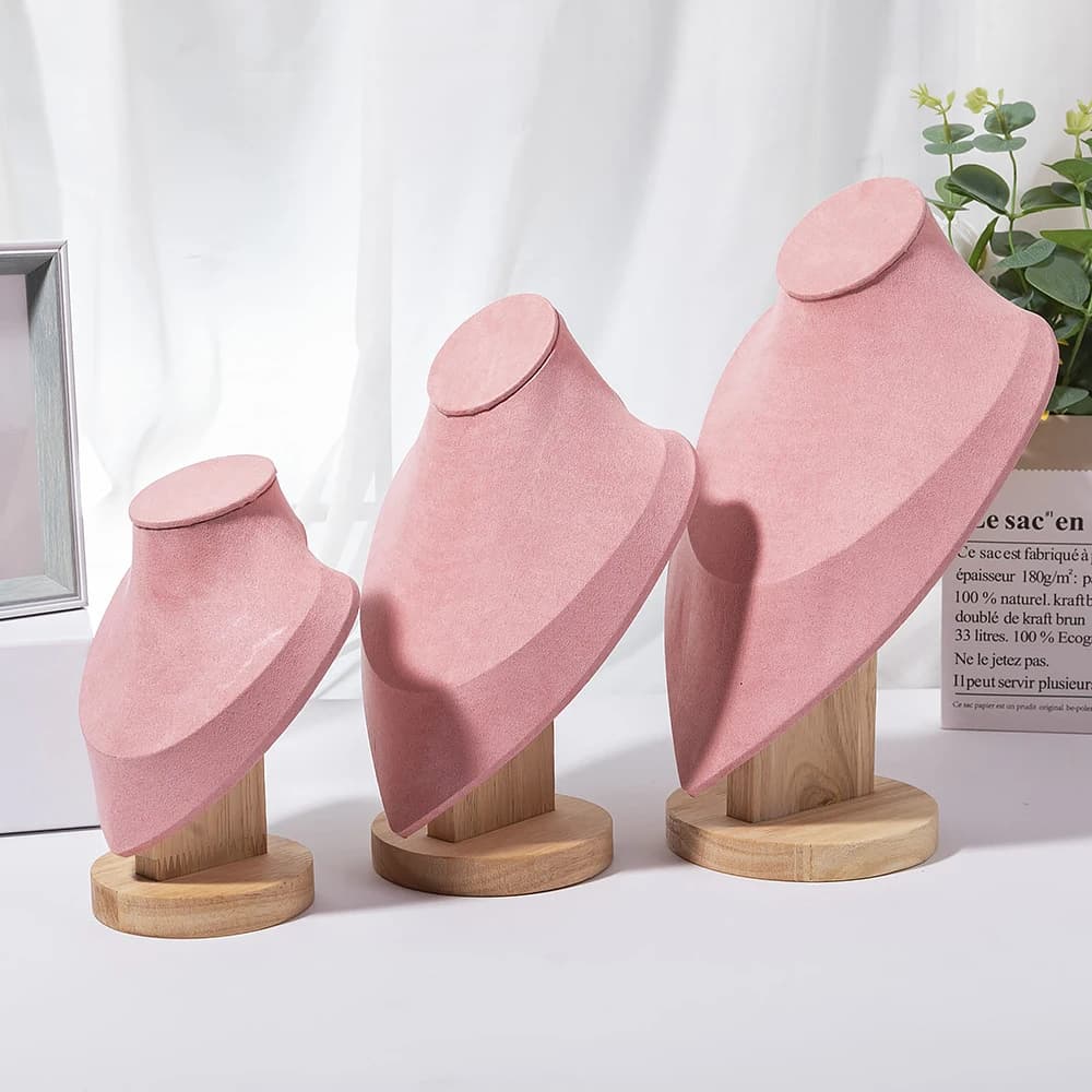 Wooden Mannequin Bust Necklace Display Stand Jewellery Holder — image 2