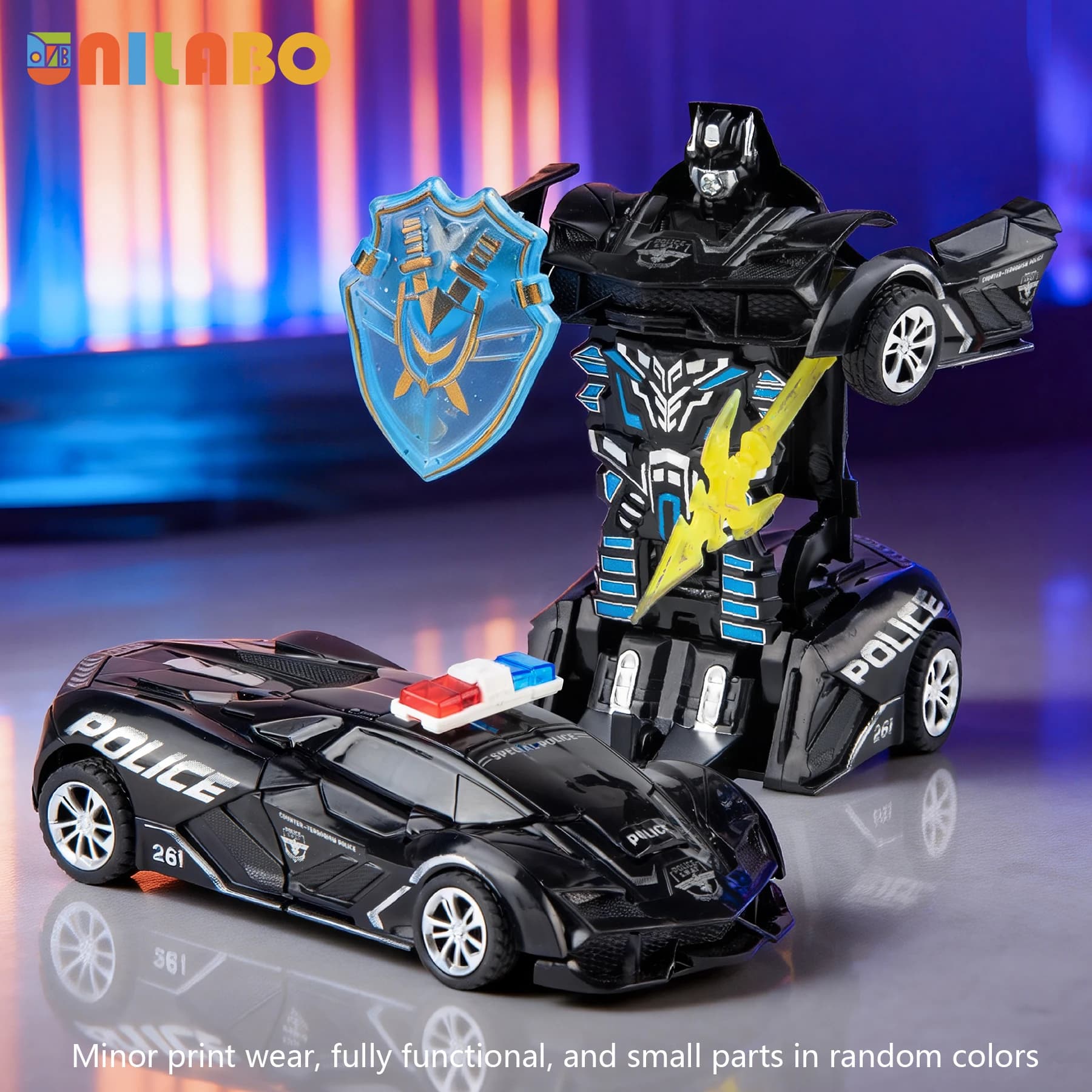 Transformable Robot Sports Car Toy Educational Kids Gift No Batteries Required — image 17