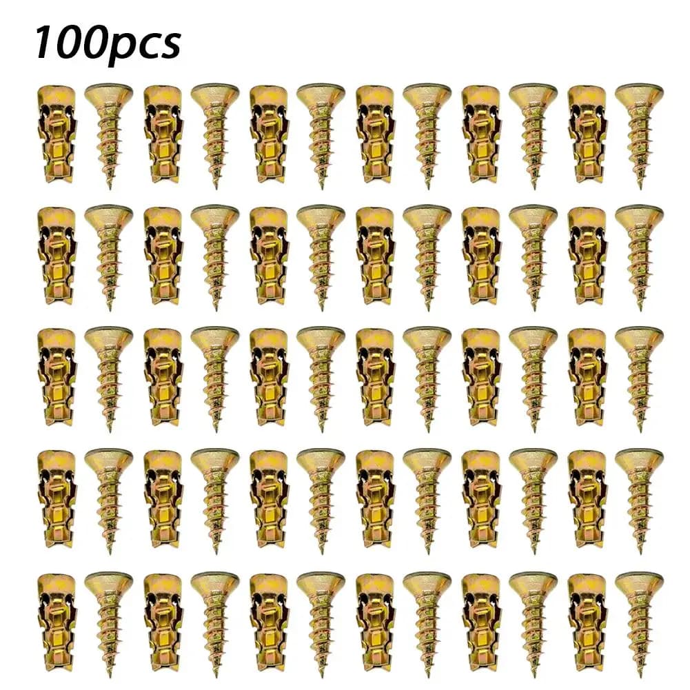 Expansion Screws 6x14mm Cabinet Door Hinge Repair Wall Anchors New 100pcs Short — image 9