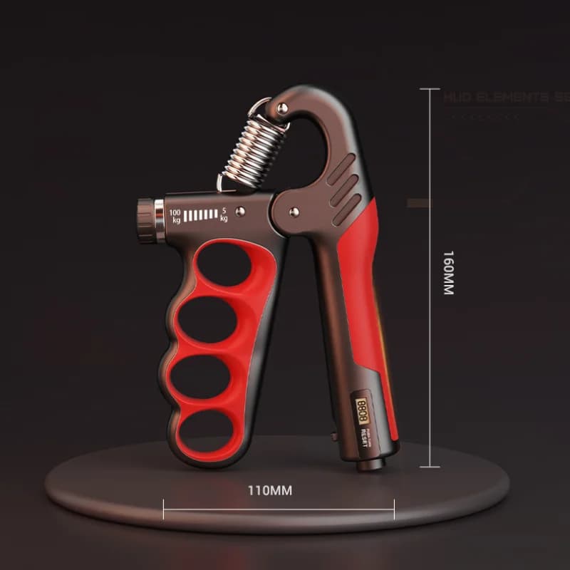 Electronic Hand Grip Strengthener with Counter 5-100kg Adjustable Gym Rehabilitation Trainer — image 6