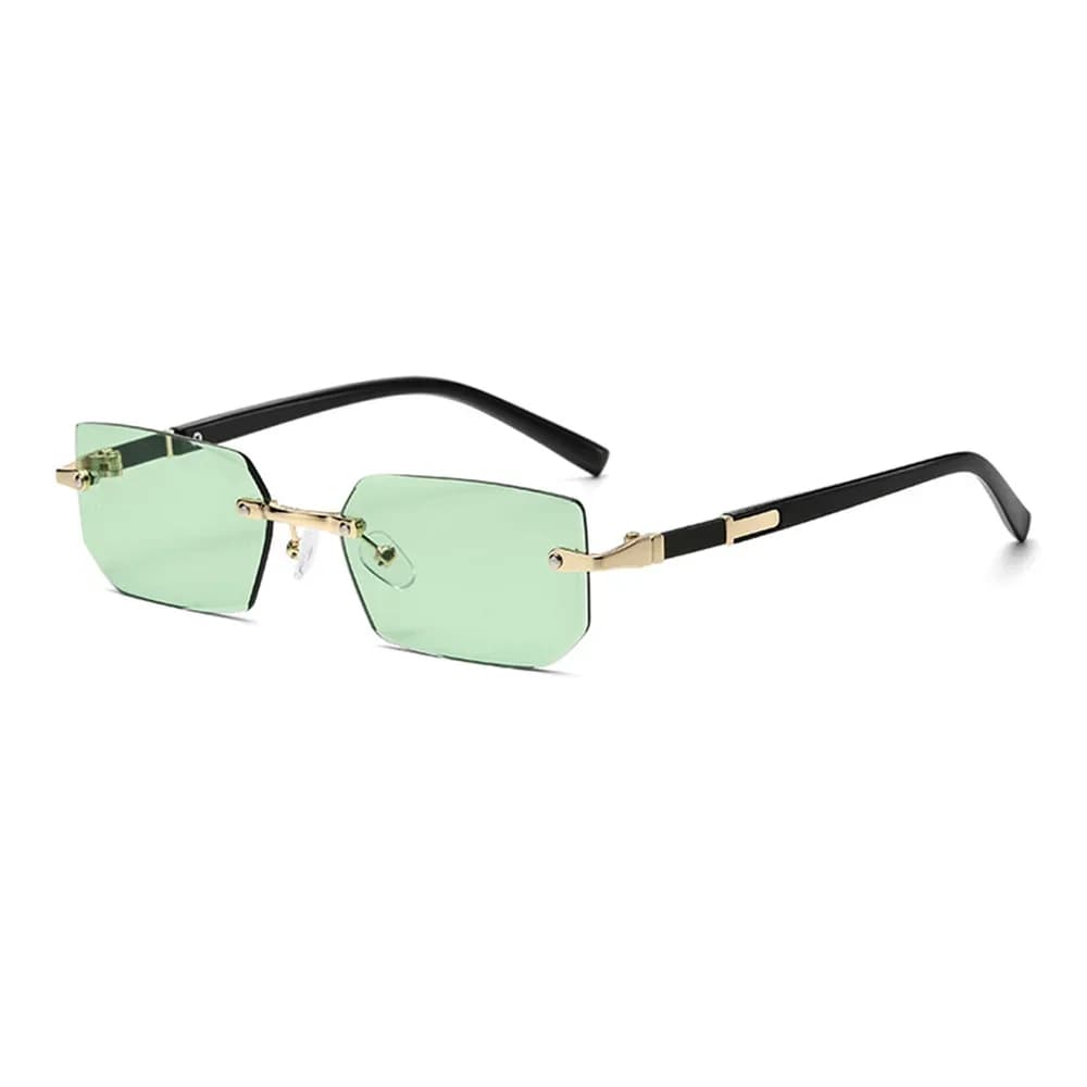 Rimless Cut Edge Rectangle Sunglasses Unisex Frameless New Eyewear Designer Y2k — image 11